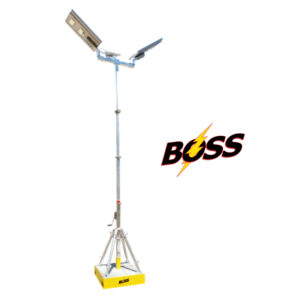 Sports practice field 20 foot portable light tower 4 - 1000w metal halides  on skid stand